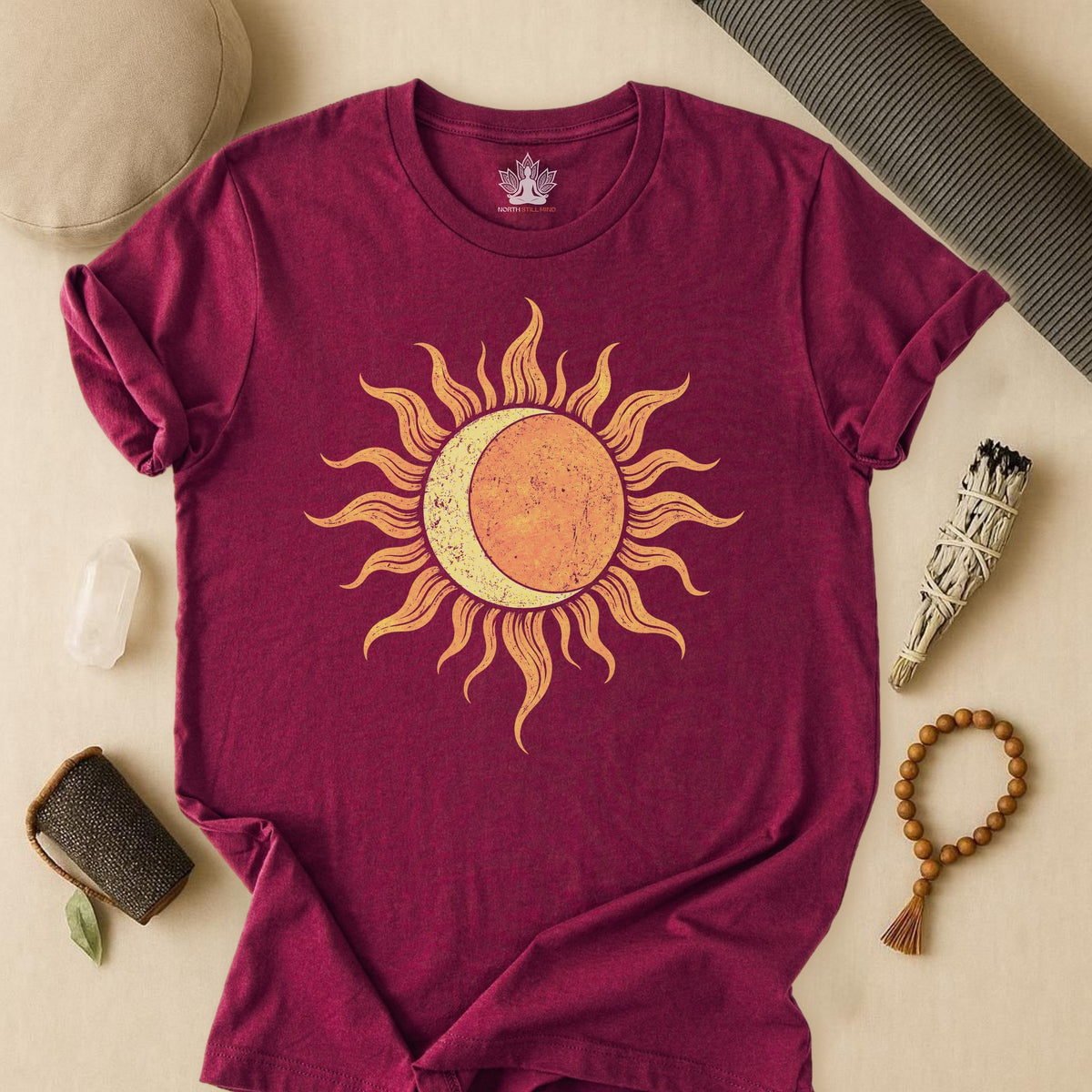 Celestial Balance Sun & Moon Boho Tee