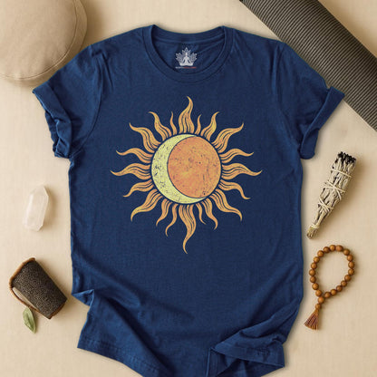 Celestial Balance Sun & Moon Boho Tee