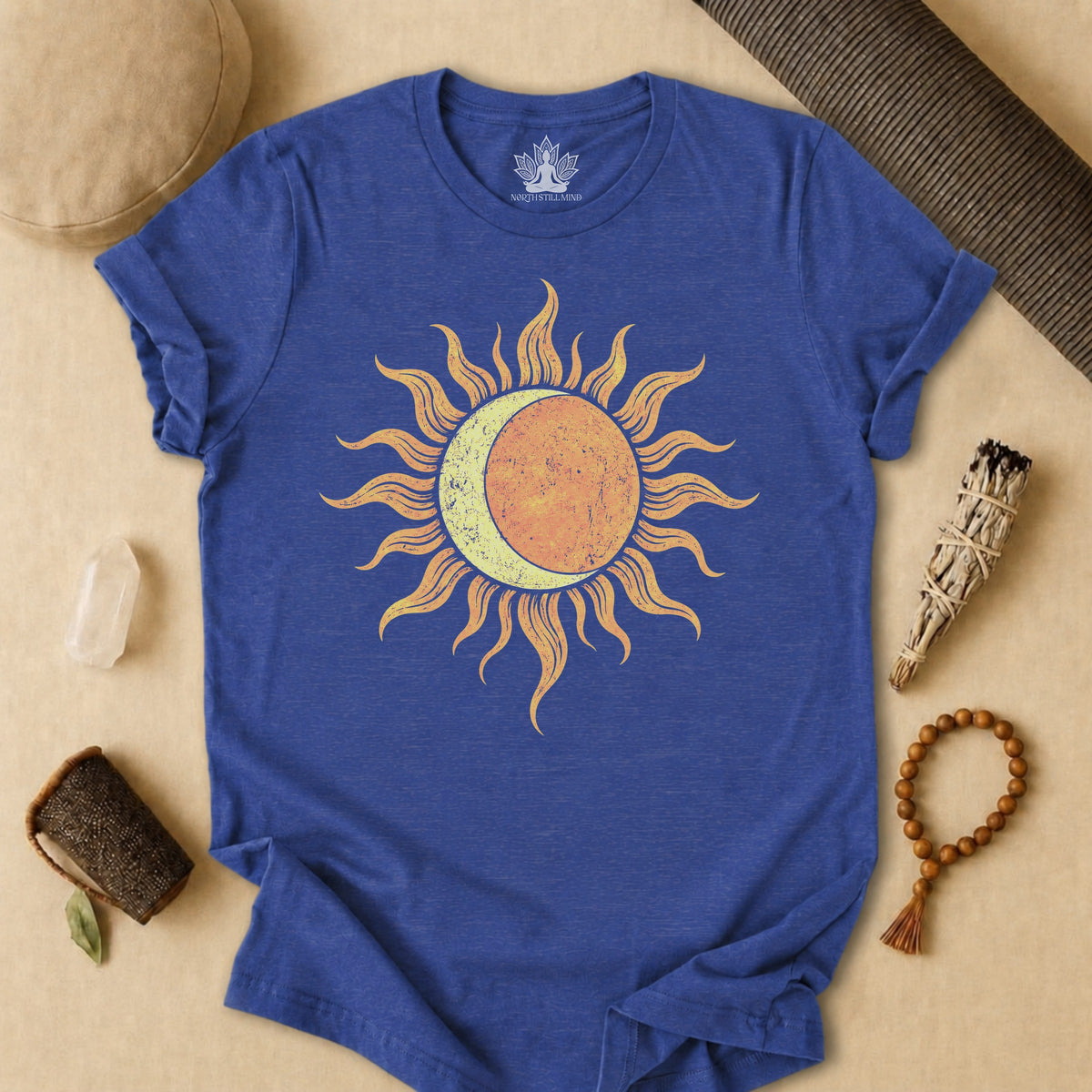 Celestial Balance Sun & Moon Boho Tee
