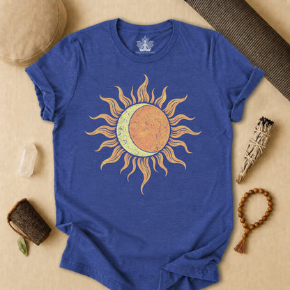 Celestial Balance Sun & Moon Boho Tee