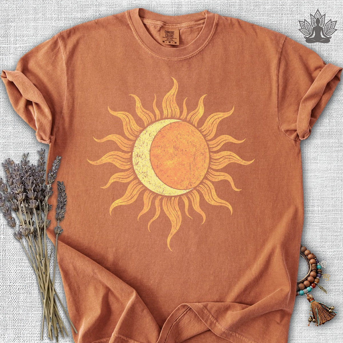 Celestial Balance Sun & Moon Boho Comfort Colors Tee