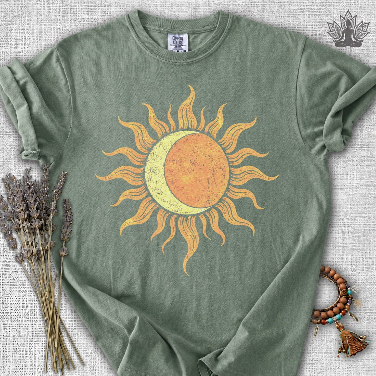 Celestial Balance Sun & Moon Boho Comfort Colors Tee