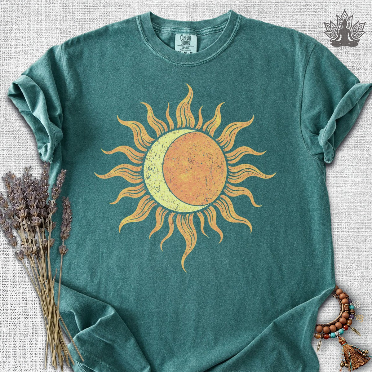 Celestial Balance Sun & Moon Boho Comfort Colors Tee