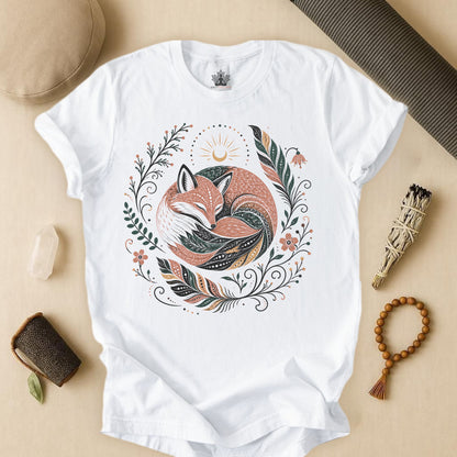 Boho Fox & Feathers Tee