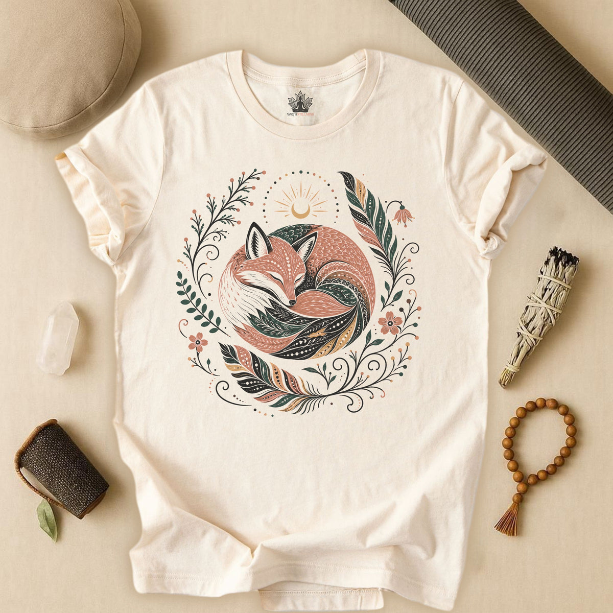 Boho Fox & Feathers Tee