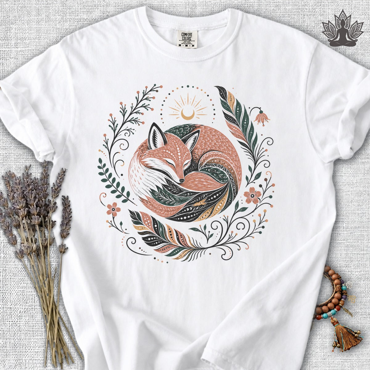 Boho Fox & Feathers Comfort Colors® Tee