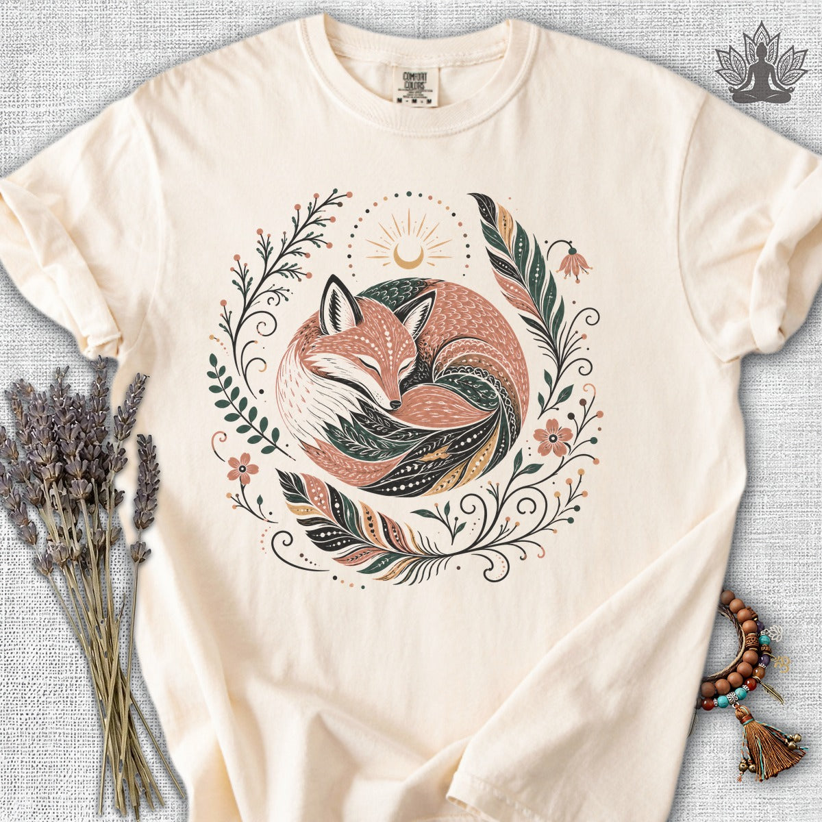 Boho Fox & Feathers Comfort Colors® Tee