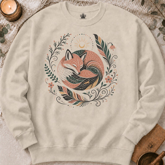Boho Fox & Feathers Sweatshirt
