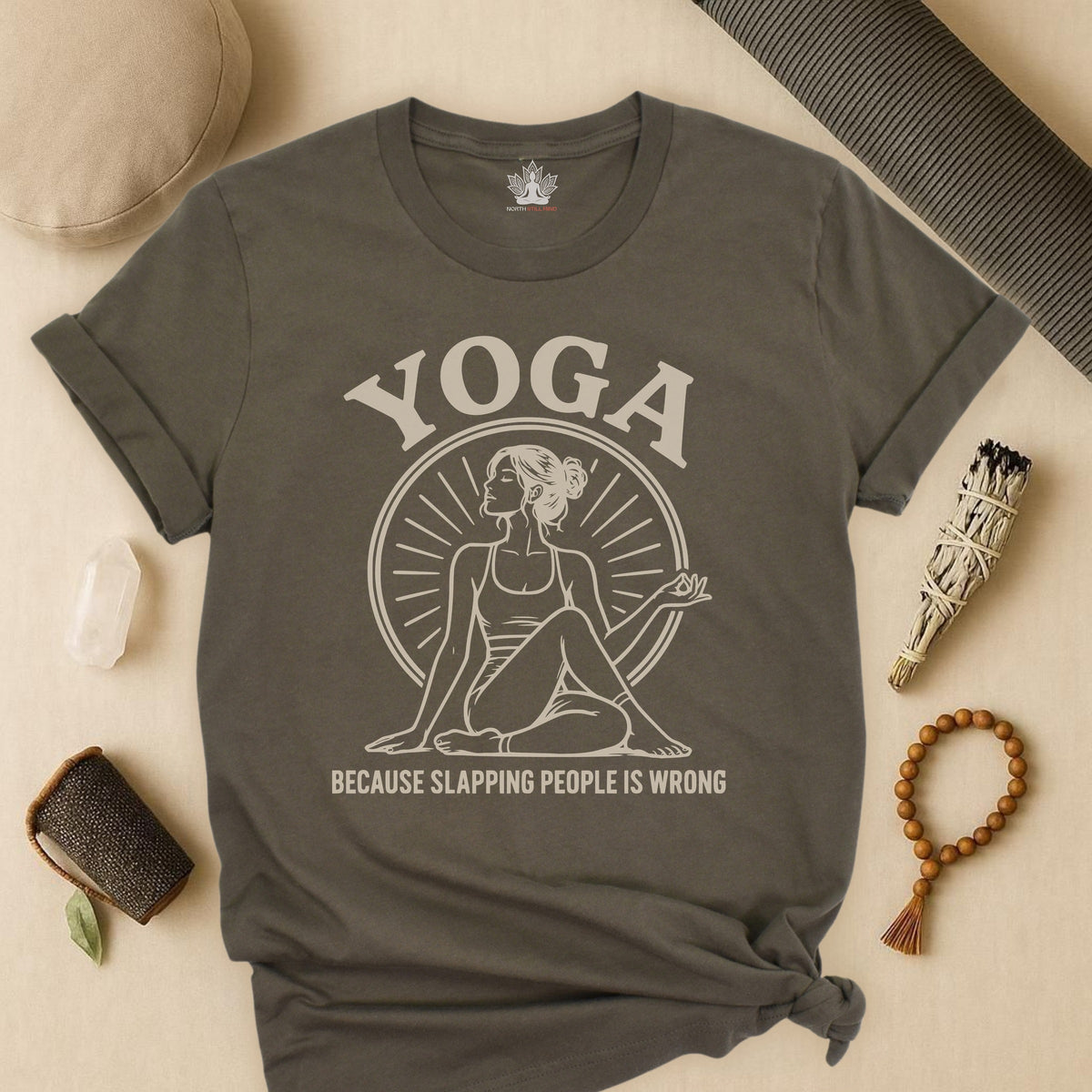 Yoga Because Slapping People Is Wrong Tee