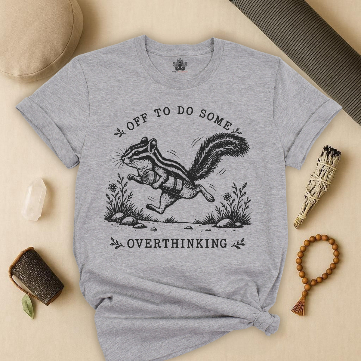 Off To Do Some Overthinking Chipmunk Tee