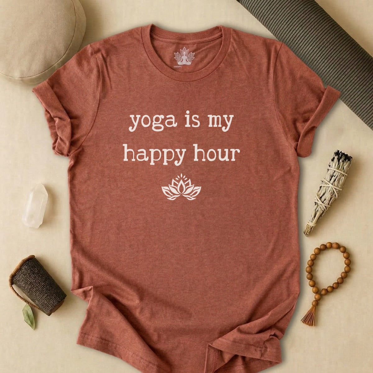 Yoga Is My Happy Hour Serenity Tee