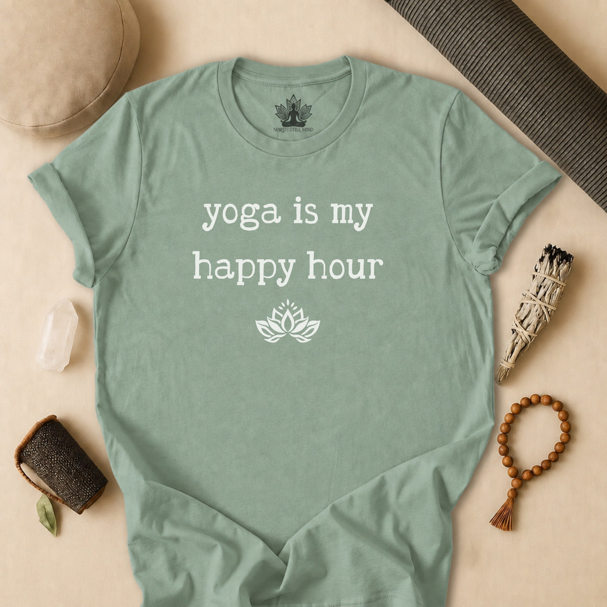 Yoga Is My Happy Hour Serenity Tee