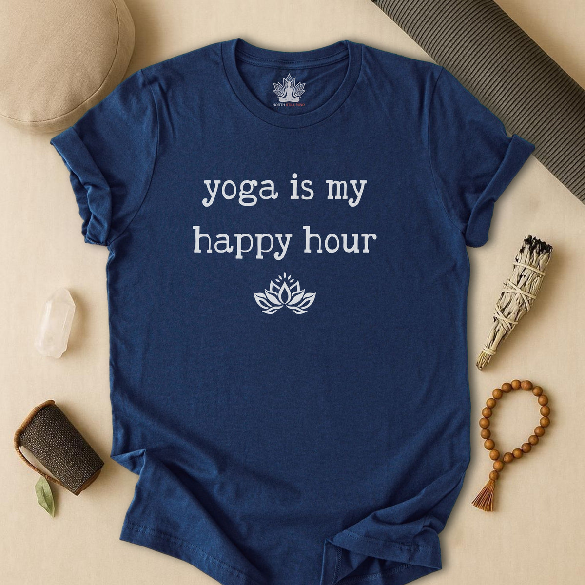 Yoga Is My Happy Hour Serenity Tee