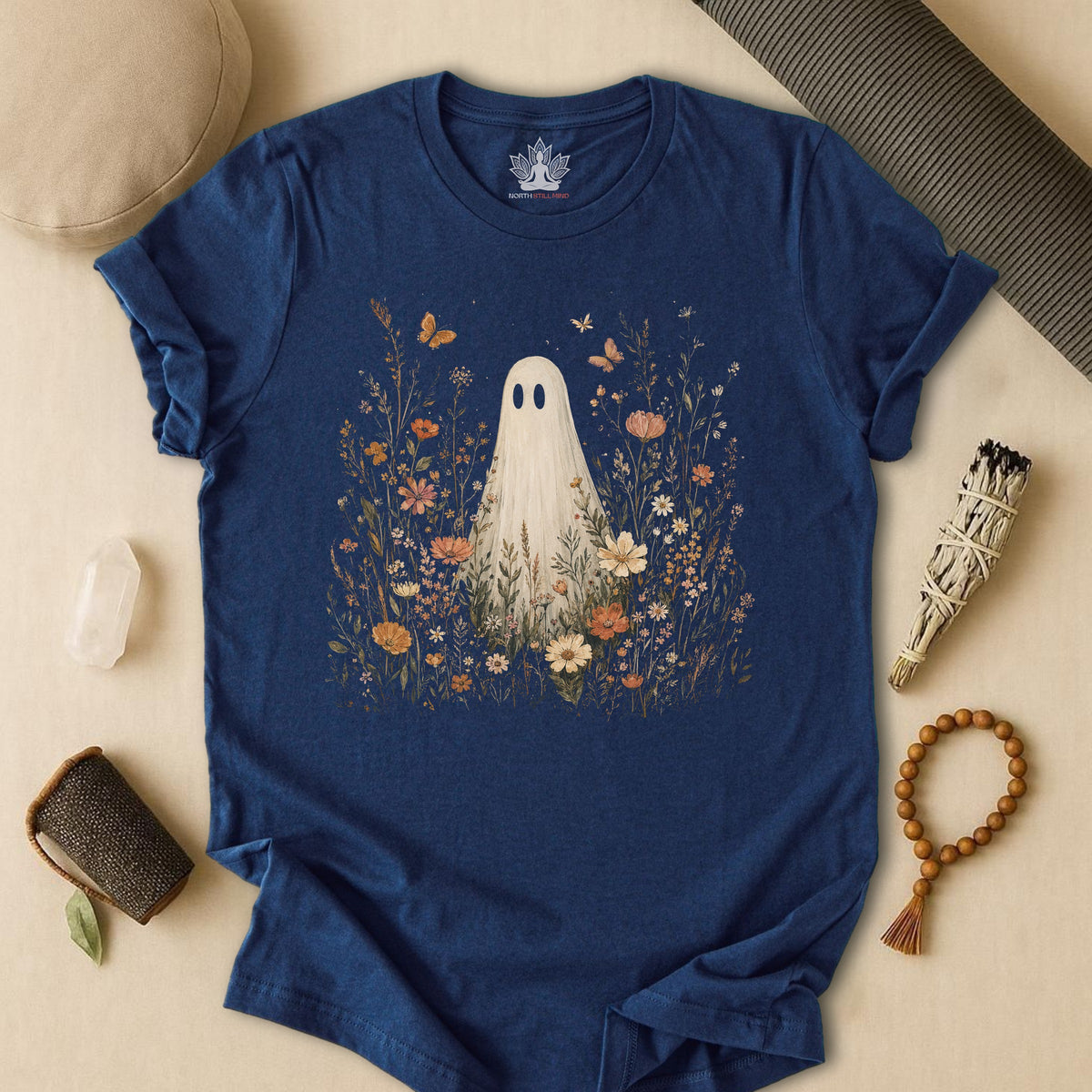Wildflower Boho Ghost Halloween Tee