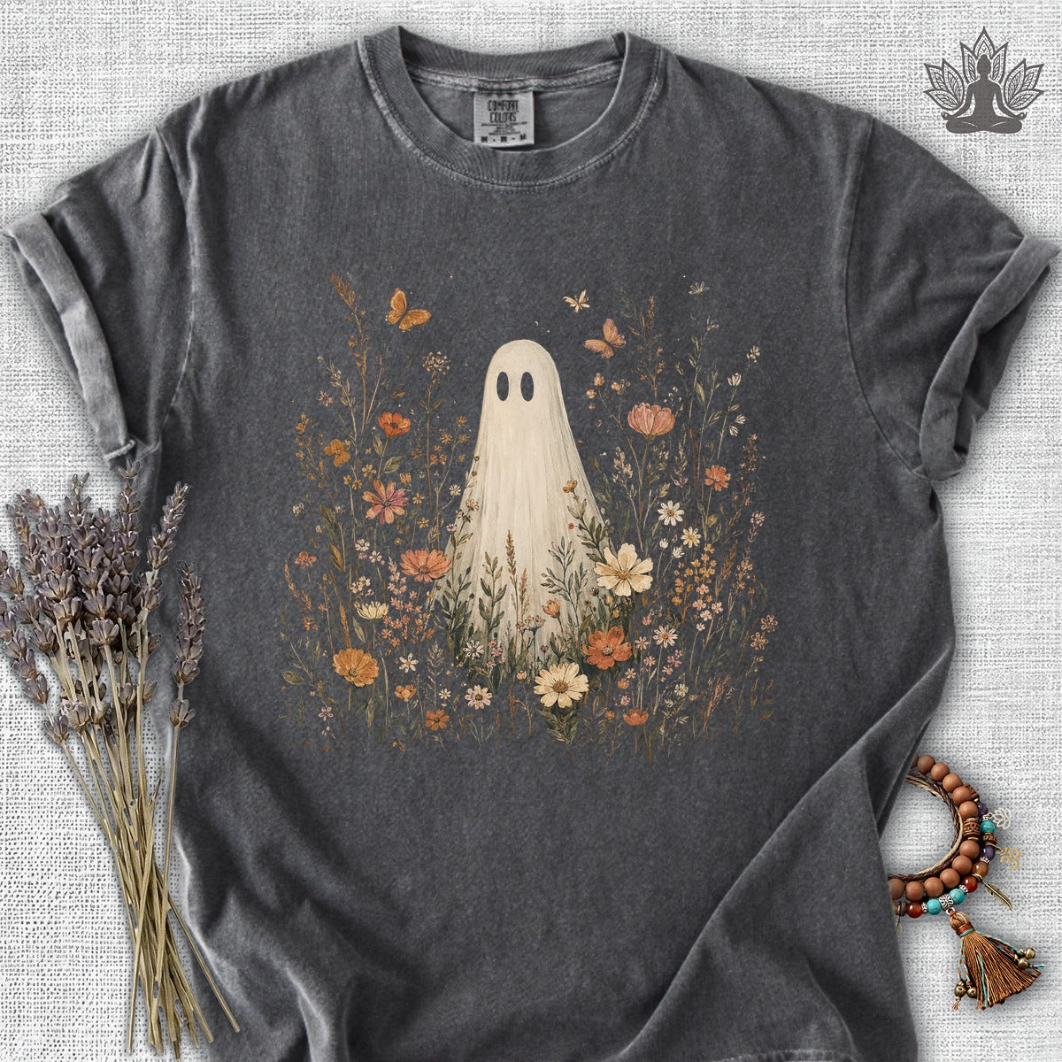 Wildflower Boho Ghost Halloween Comfort Colors® Tee
