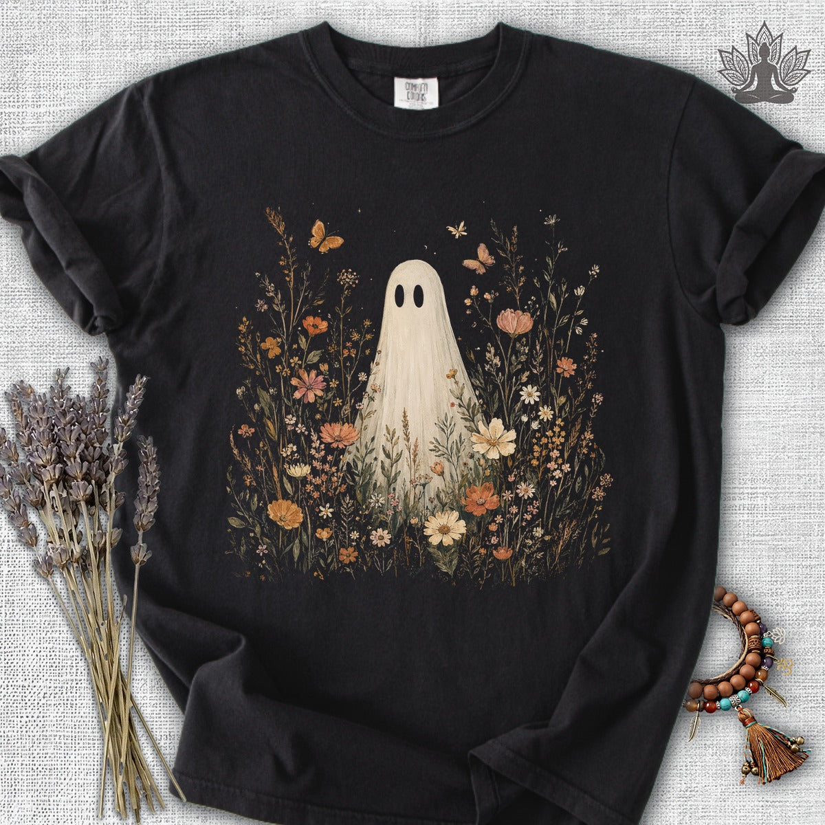 Wildflower Boho Ghost Halloween Comfort Colors® Tee