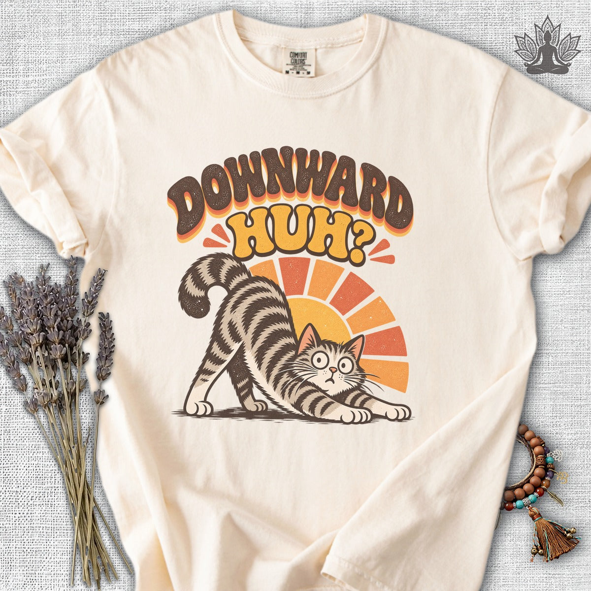 Downward Huh? Cat Comfort Colors® Tee