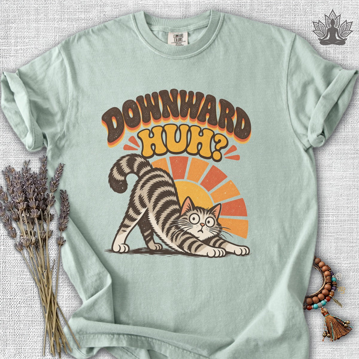 Downward Huh? Cat Comfort Colors® Tee