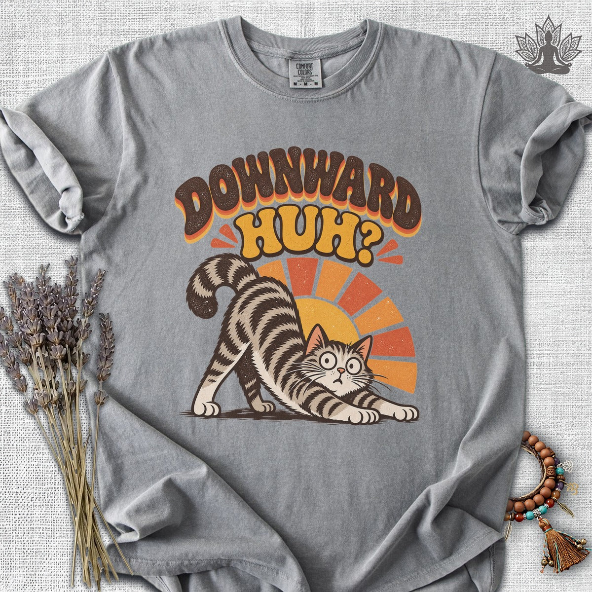 Downward Huh? Cat Comfort Colors® Tee