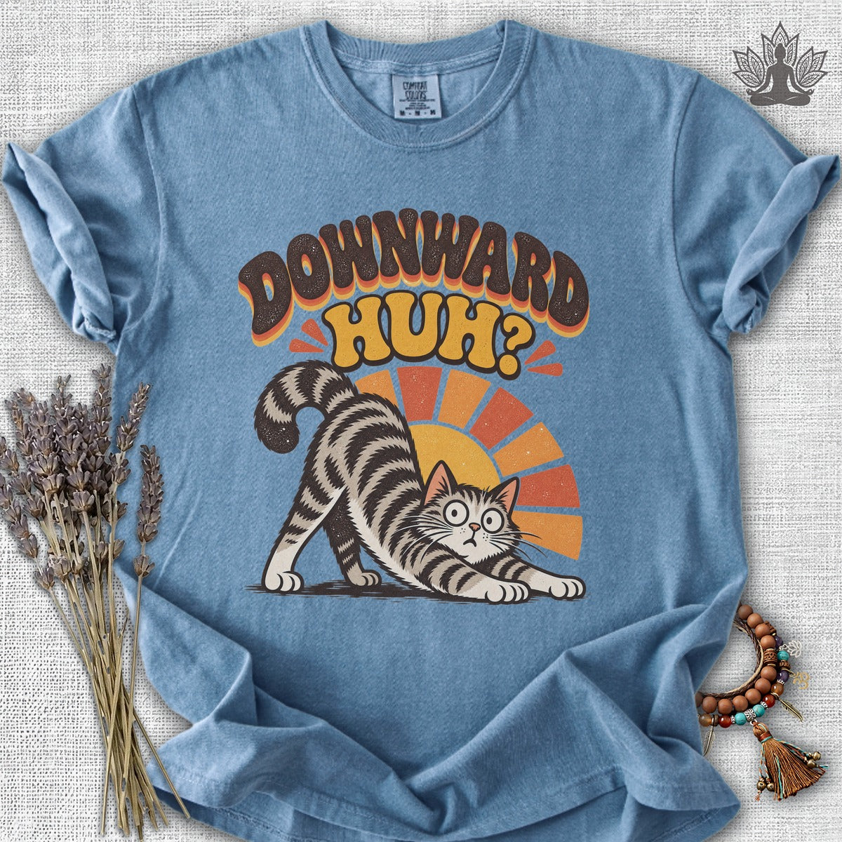 Downward Huh? Cat Comfort Colors® Tee