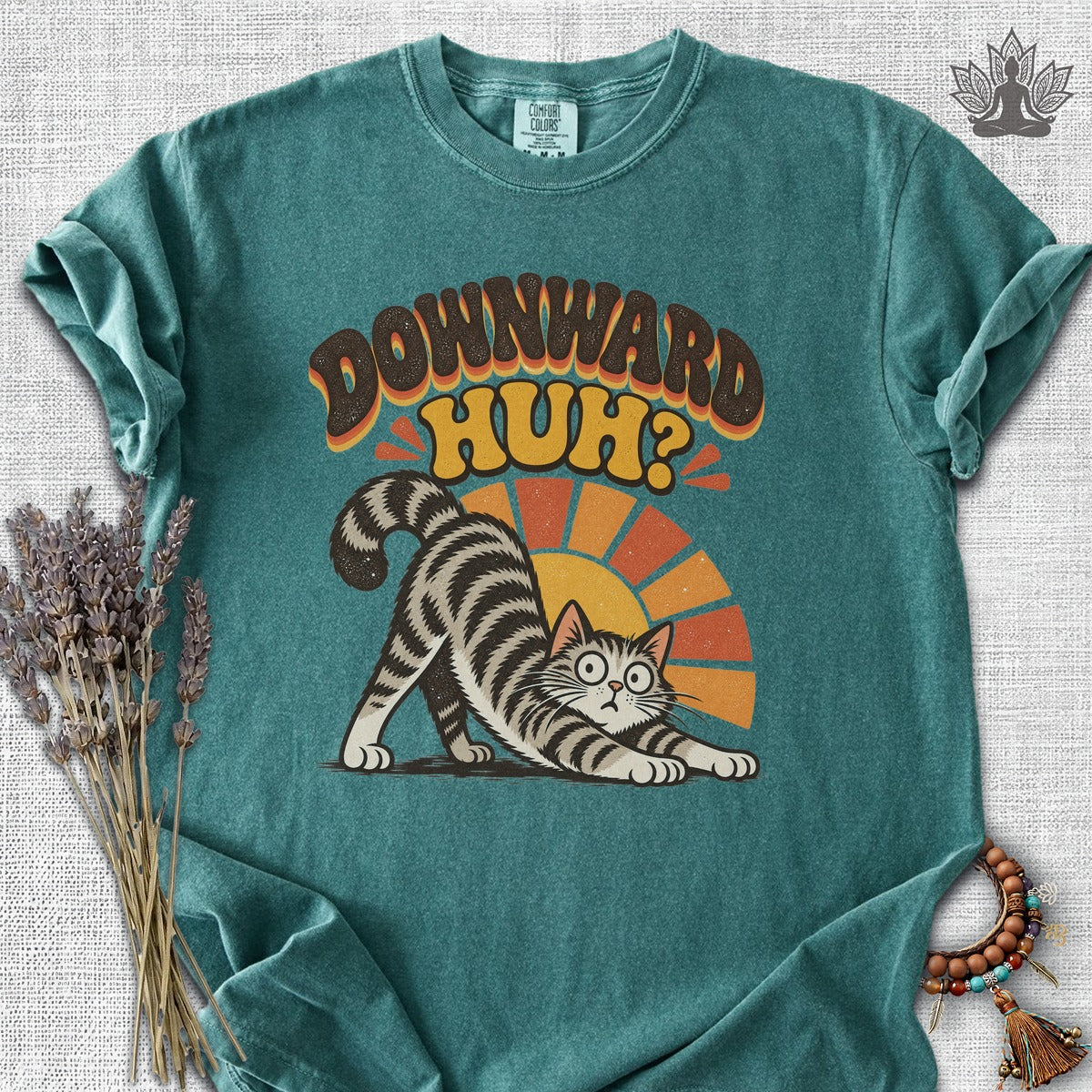 Downward Huh? Cat Comfort Colors® Tee