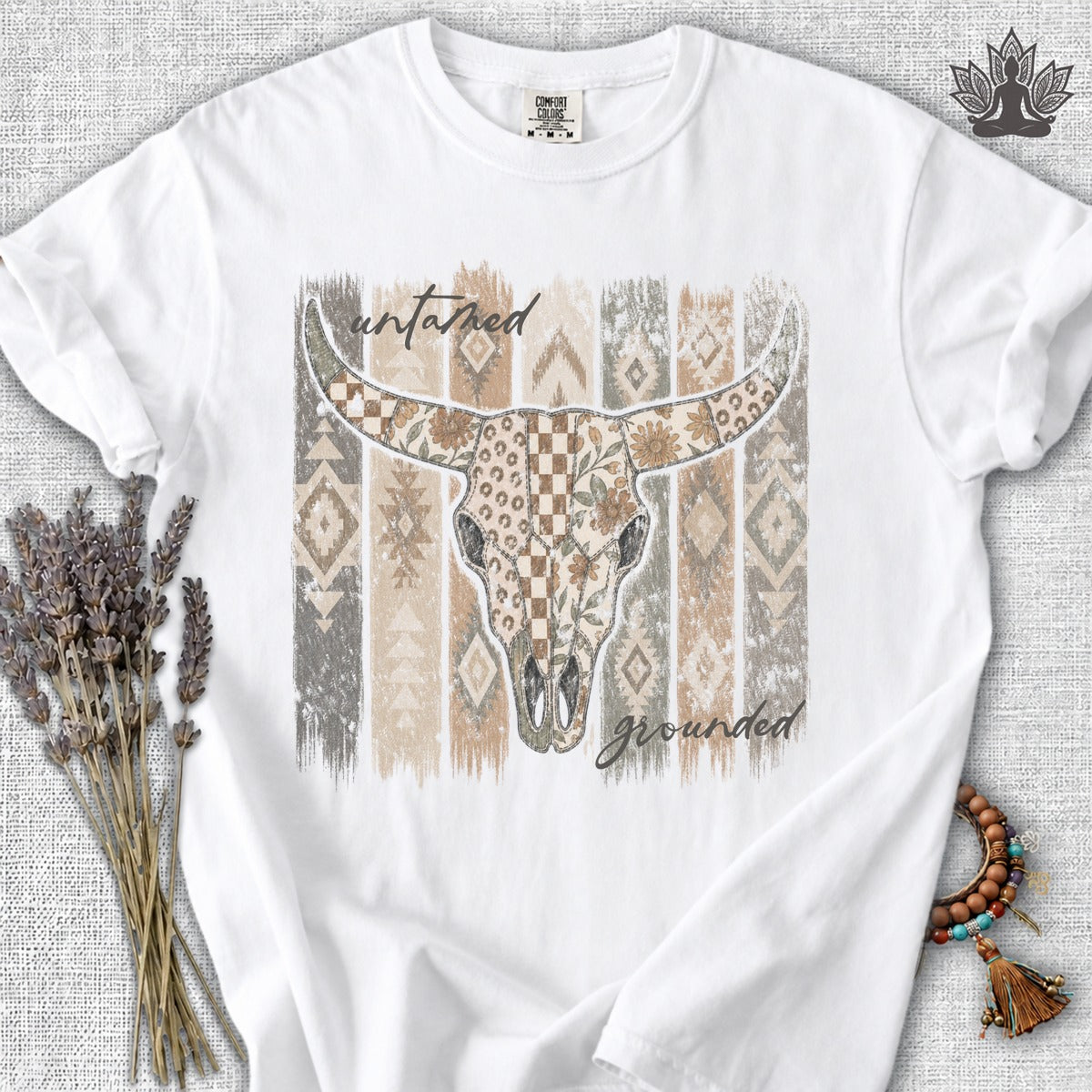Untamed & Grounded Cow Skull  Comfort Colors® Tee