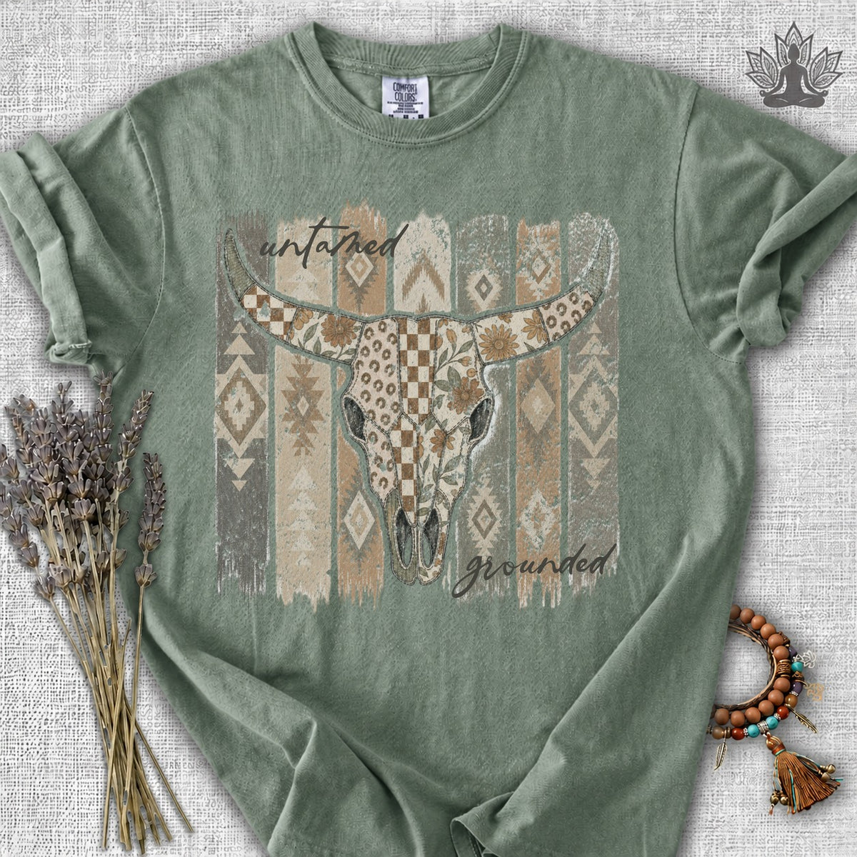 Untamed & Grounded Cow Skull  Comfort Colors® Tee