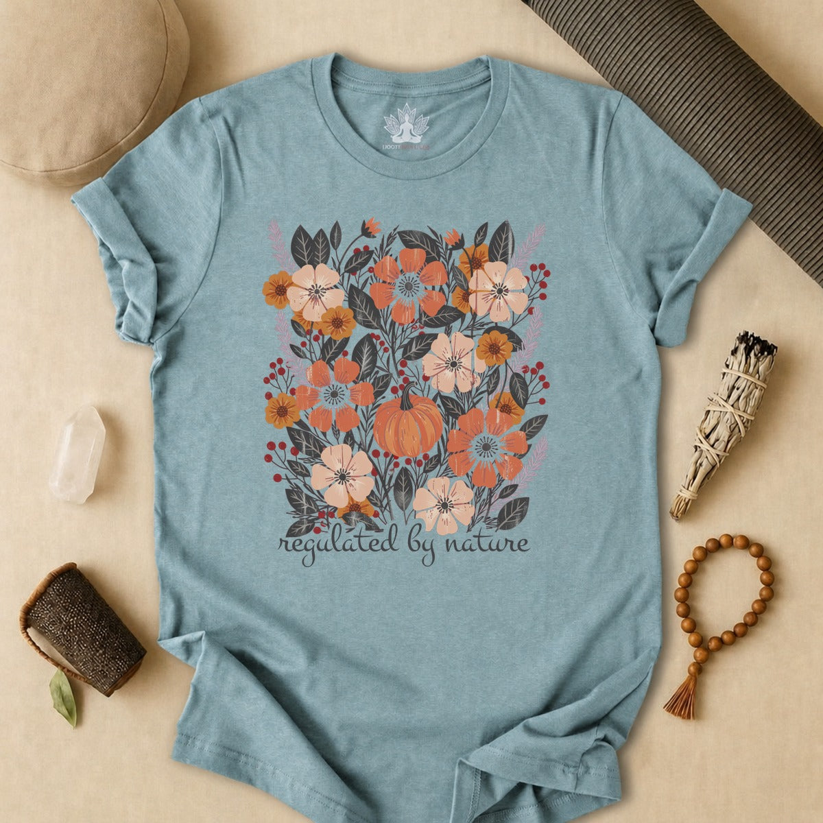Regulated By Nature Fall Flowers Tee