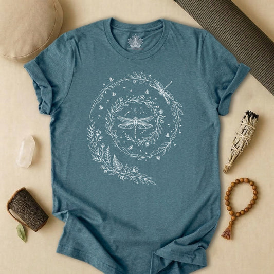 Flow Like The Wind Dragonflies & Bees Tee