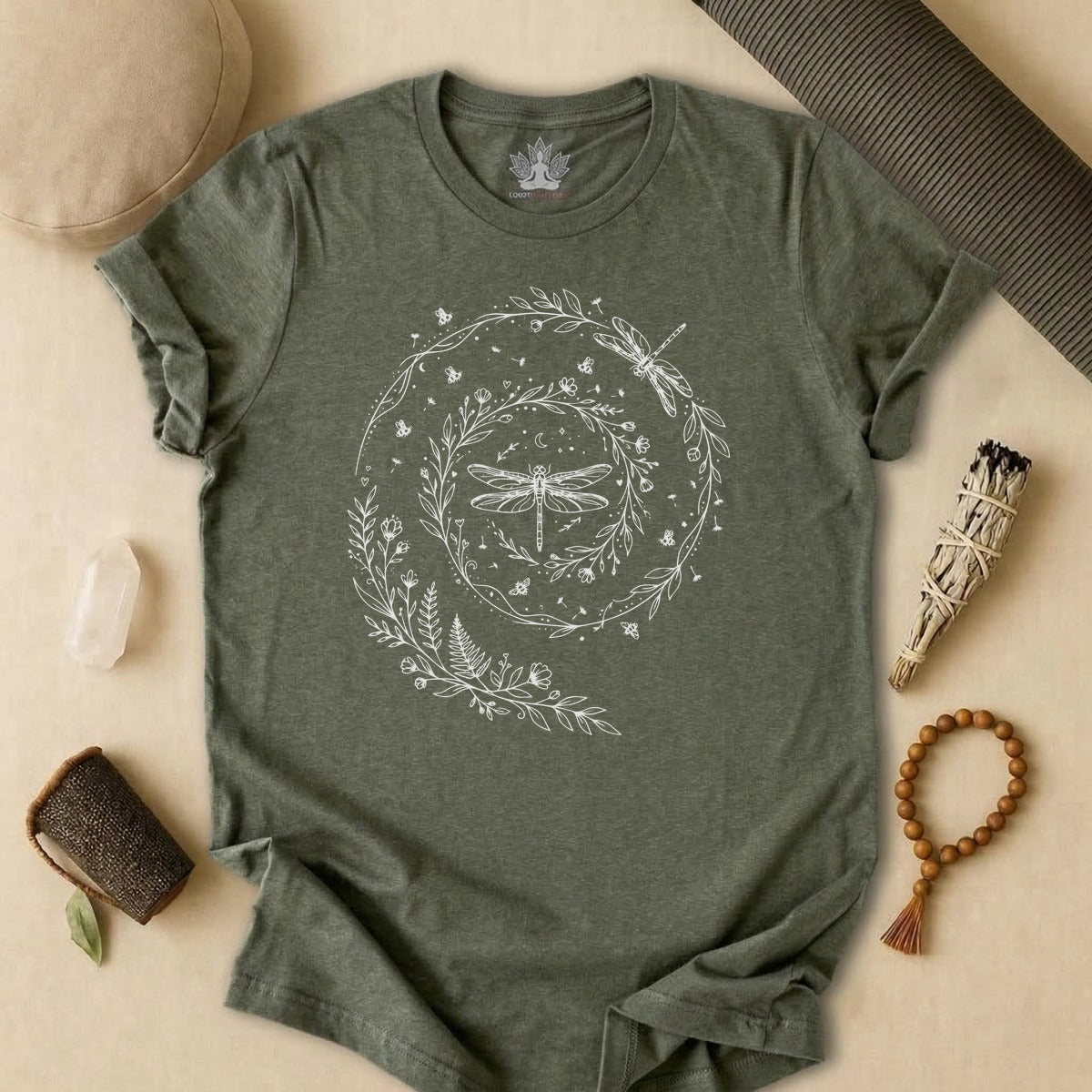 Flow Like The Wind Dragonflies & Bees Tee