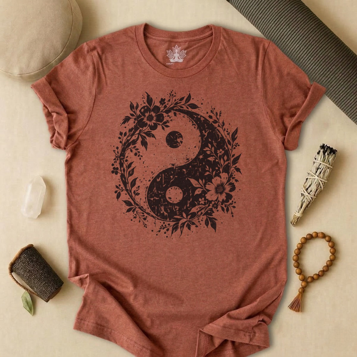 Boho Botanical Yin Yang Tee