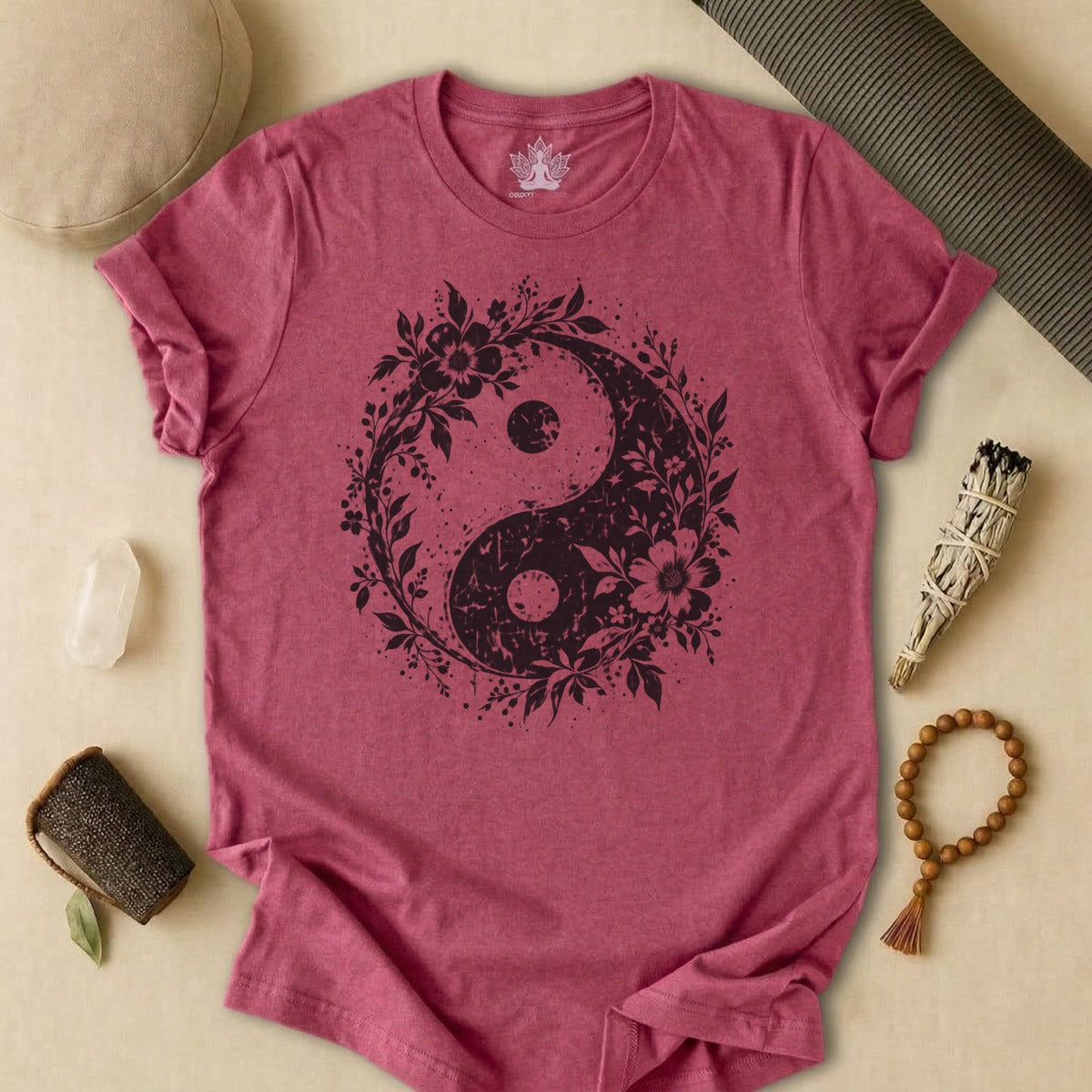 Boho Botanical Yin Yang Tee