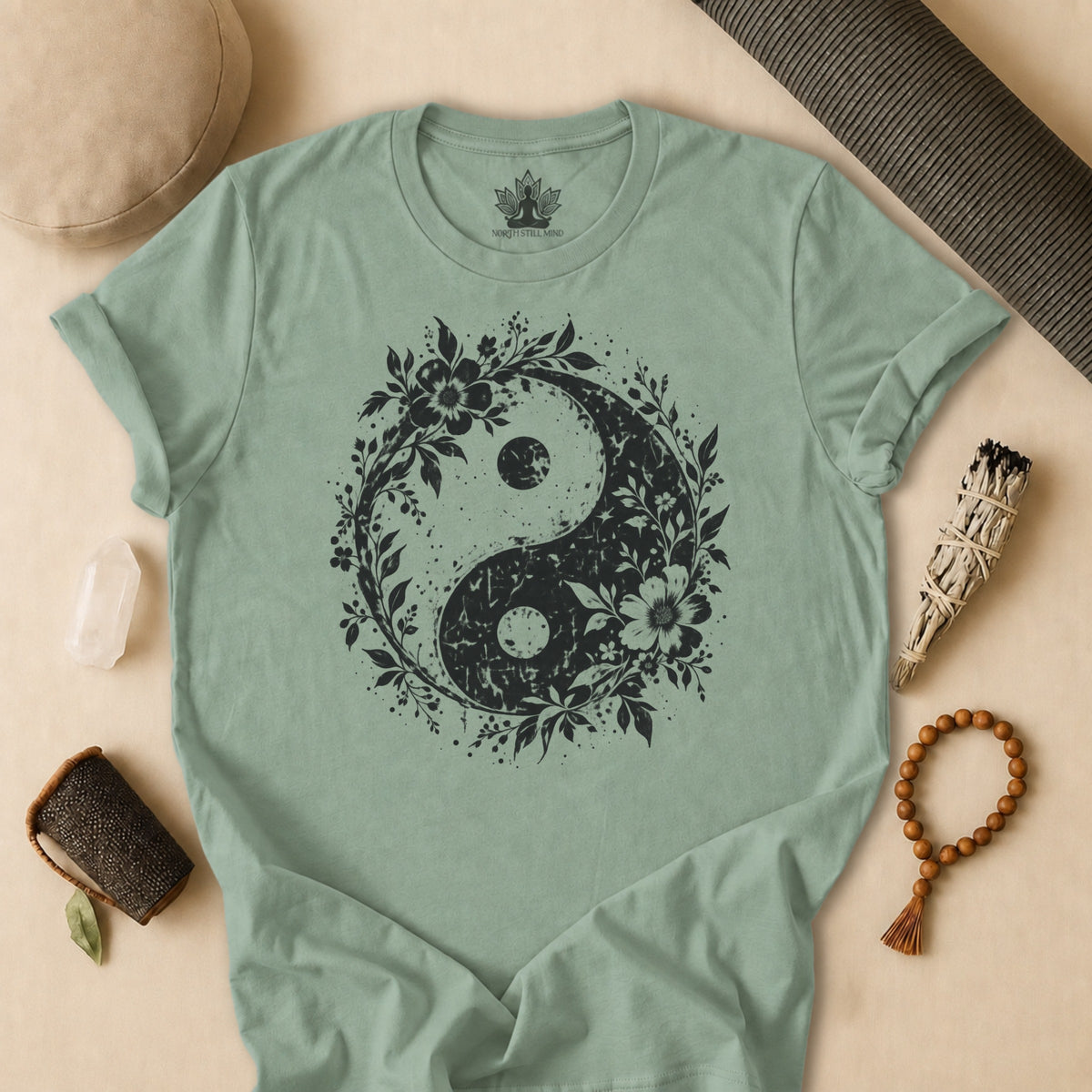 Boho Botanical Yin Yang Tee