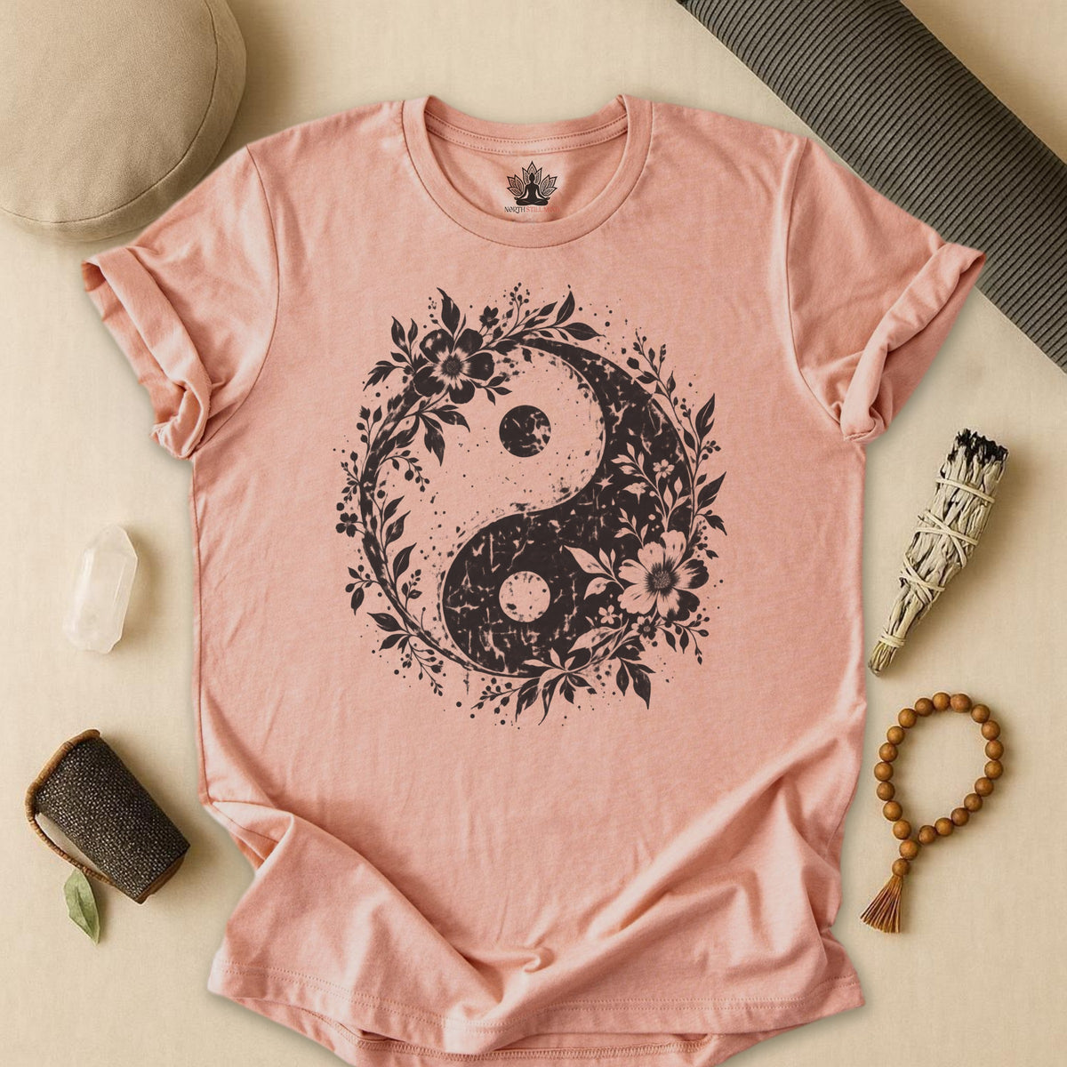 Boho Botanical Yin Yang Tee