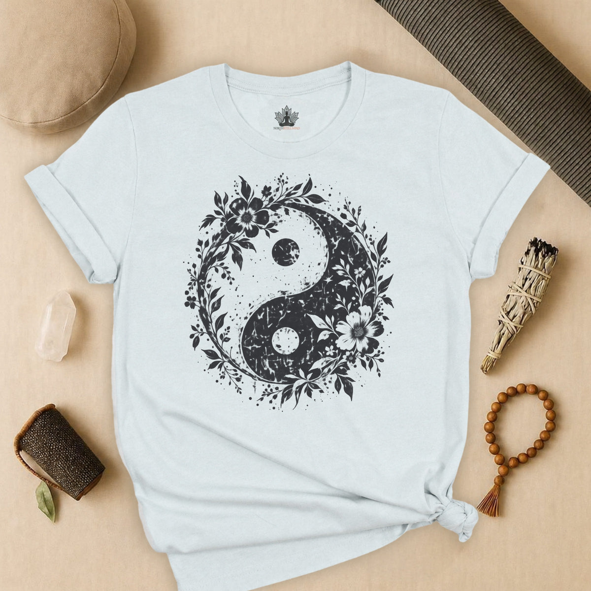 Boho Botanical Yin Yang Tee