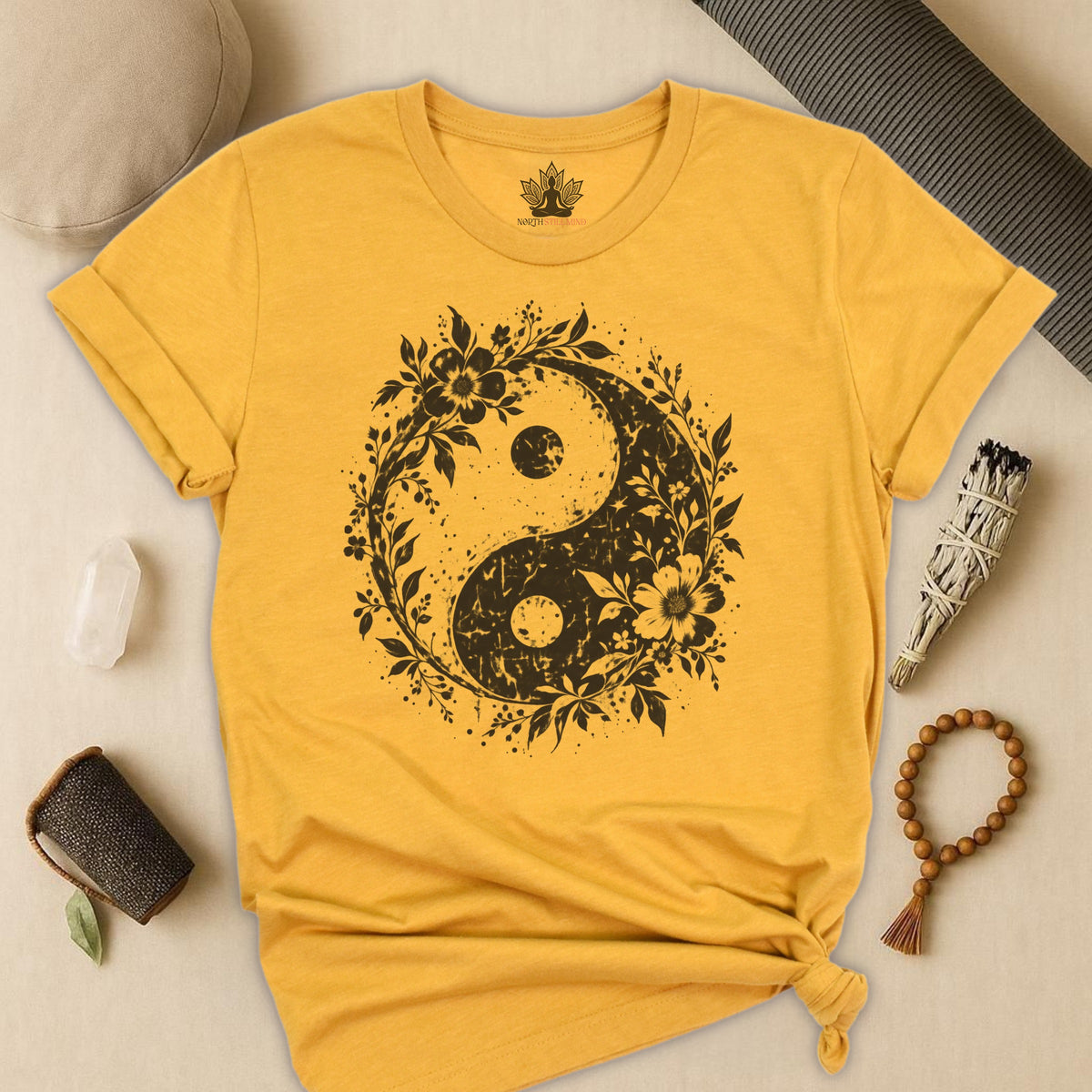 Boho Botanical Yin Yang Tee