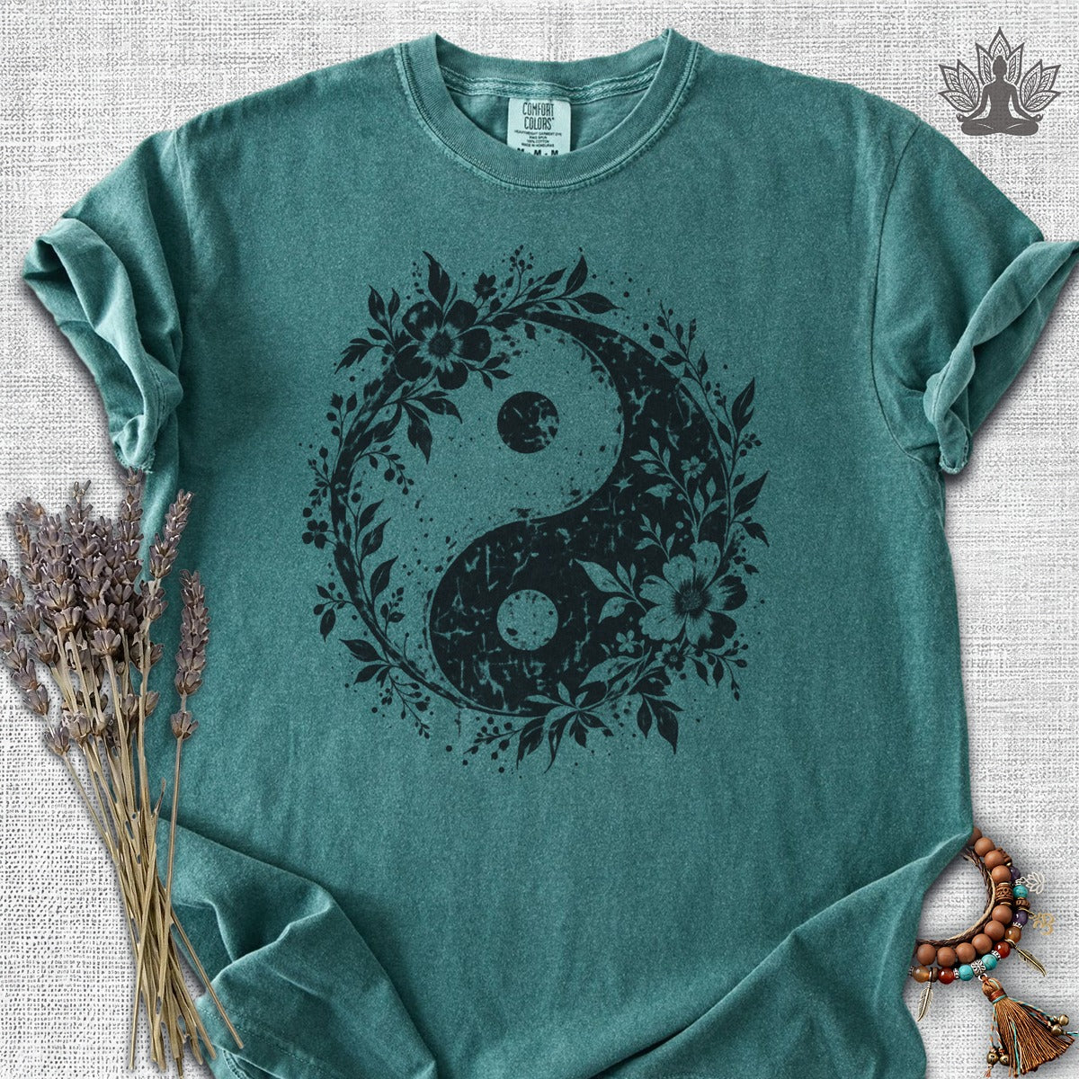 Boho Botanical Yin Yang Comfort Colors® Tee