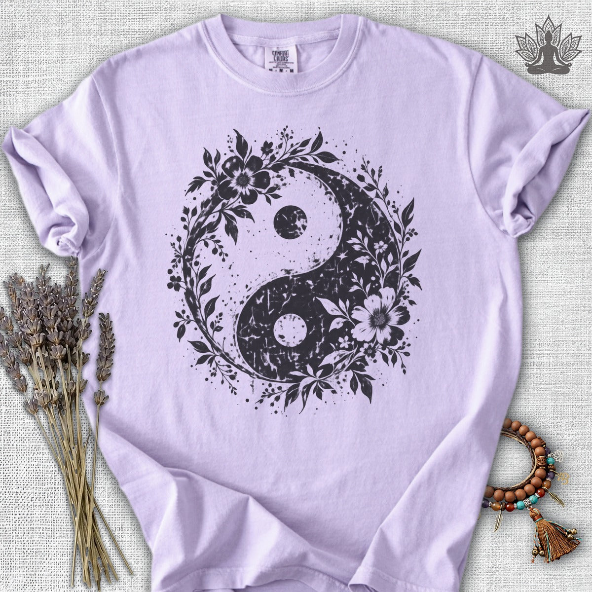 Boho Botanical Yin Yang Comfort Colors® Tee