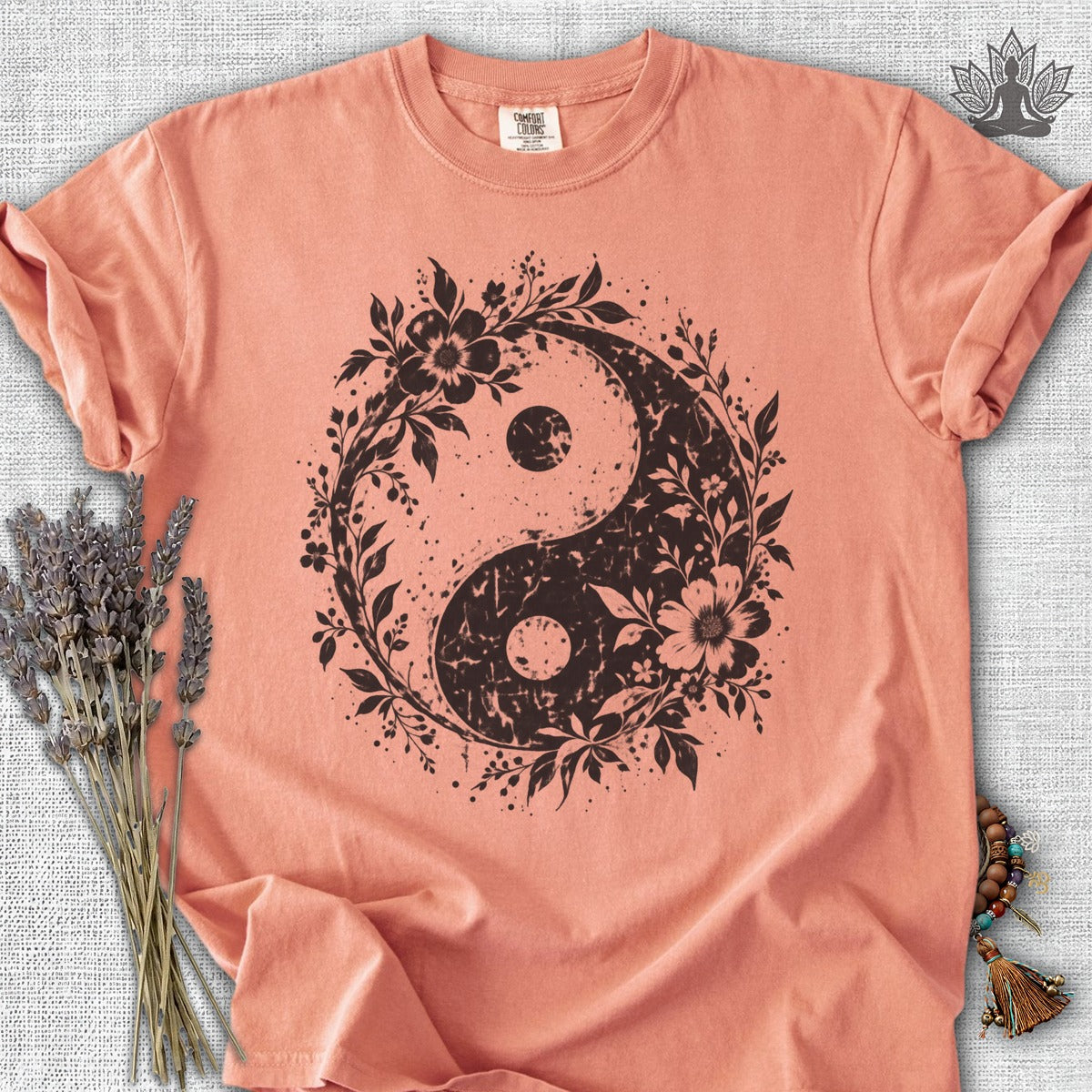 Boho Botanical Yin Yang Comfort Colors® Tee