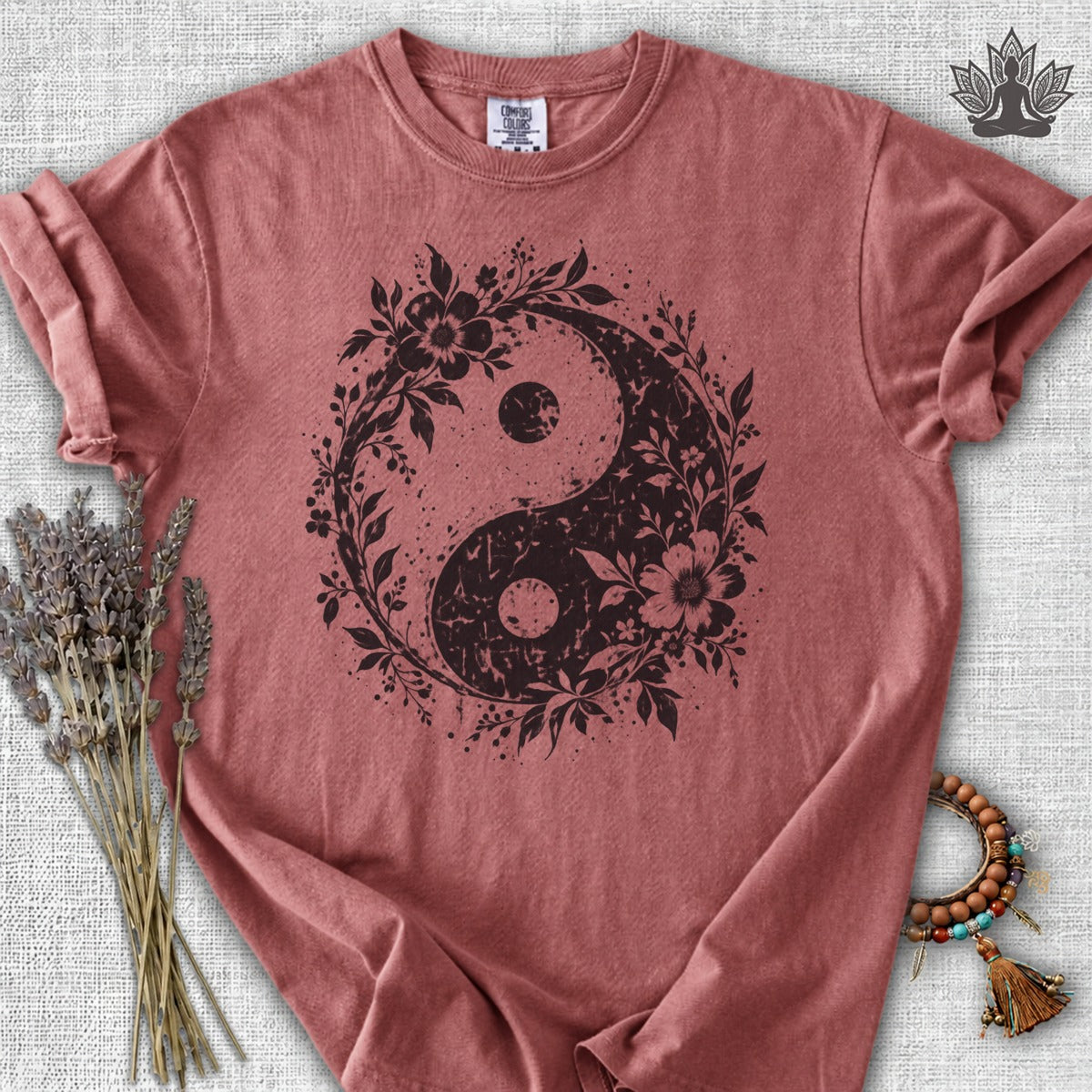 Boho Botanical Yin Yang Comfort Colors® Tee