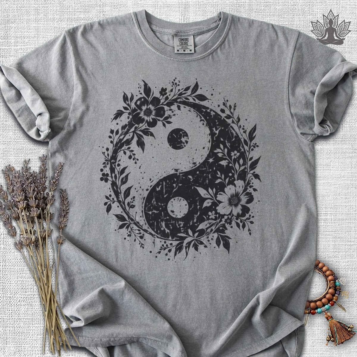 Boho Botanical Yin Yang Comfort Colors® Tee