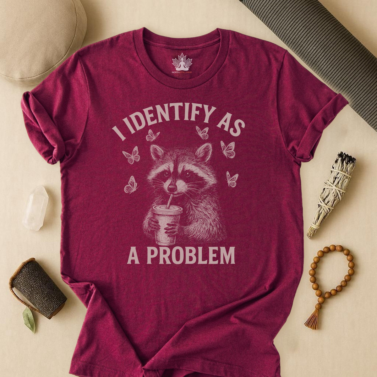 I Identify As A Problem Raccoon Tee