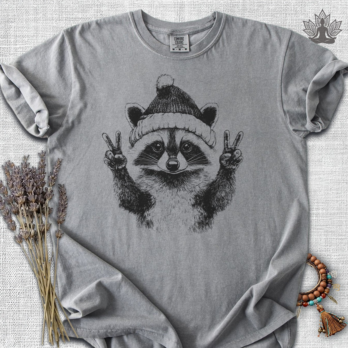 Winter Peace Raccoon Comfort Colors® Tee