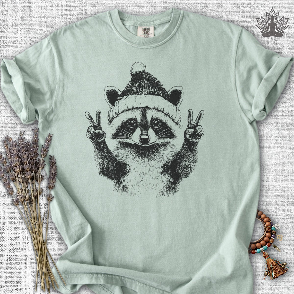 Winter Peace Raccoon Comfort Colors® Tee