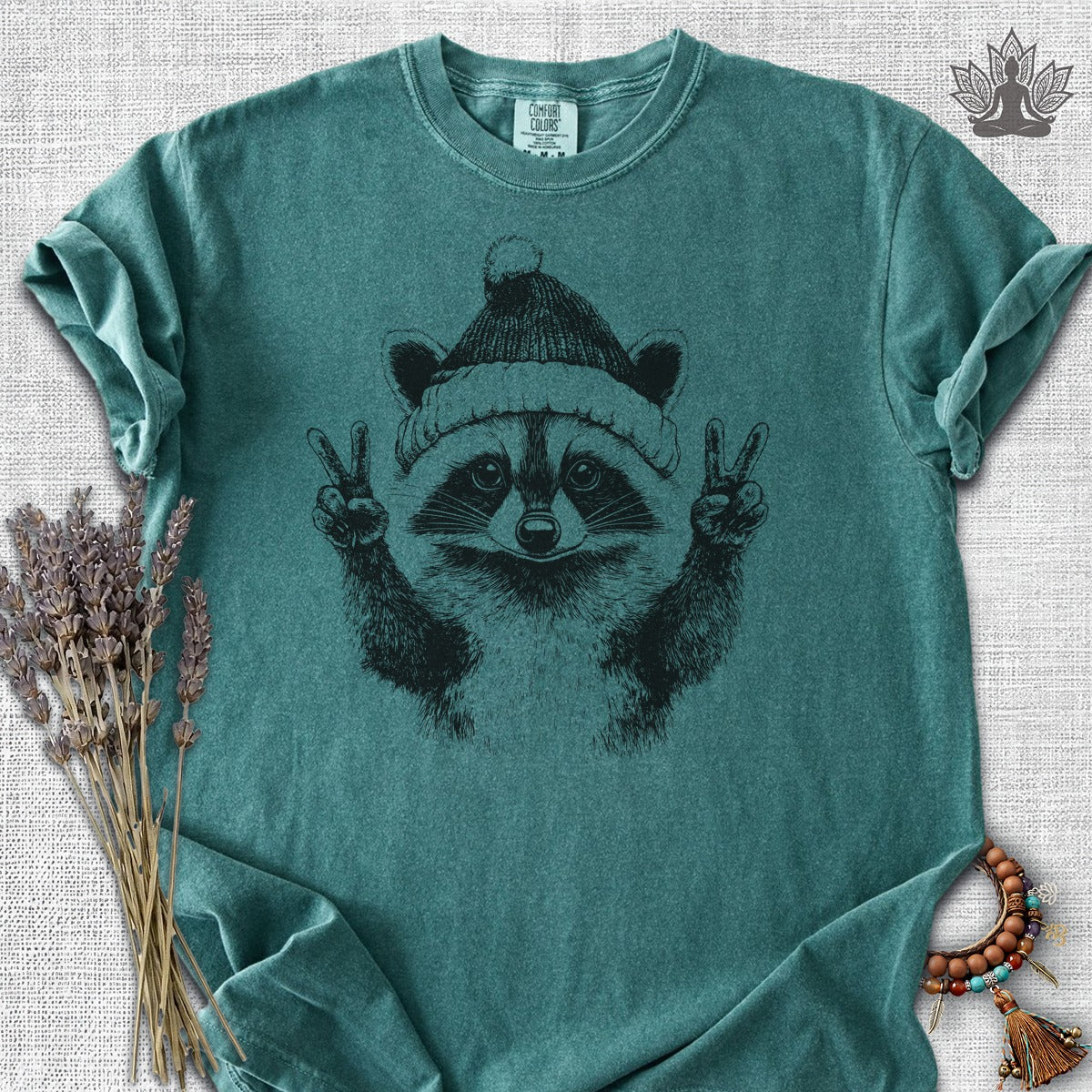 Winter Peace Raccoon Comfort Colors® Tee