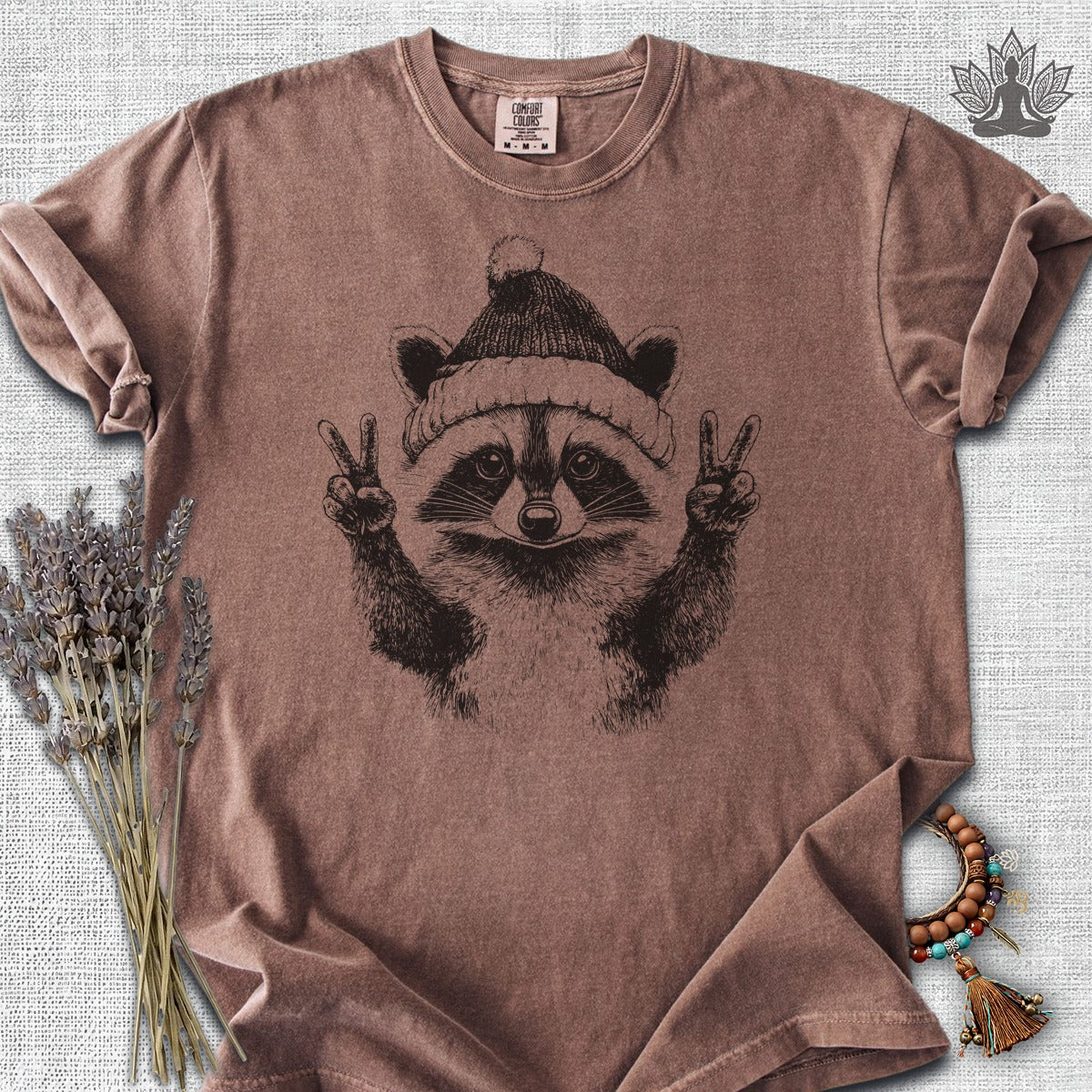 Winter Peace Raccoon Comfort Colors® Tee