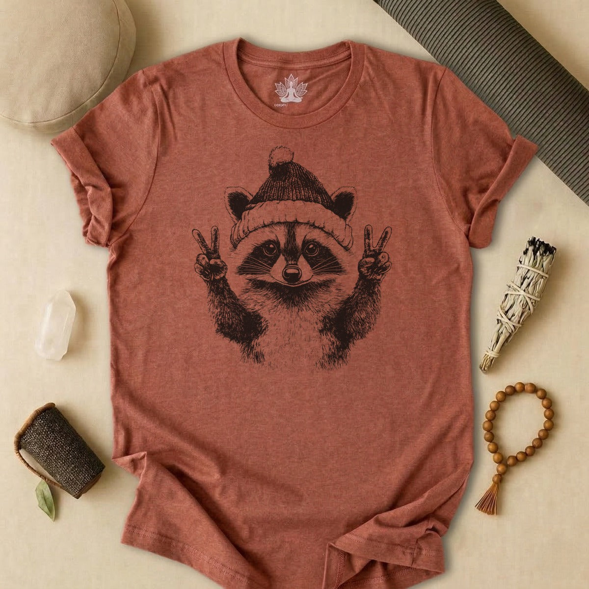 Winter Peace Raccoon Tee