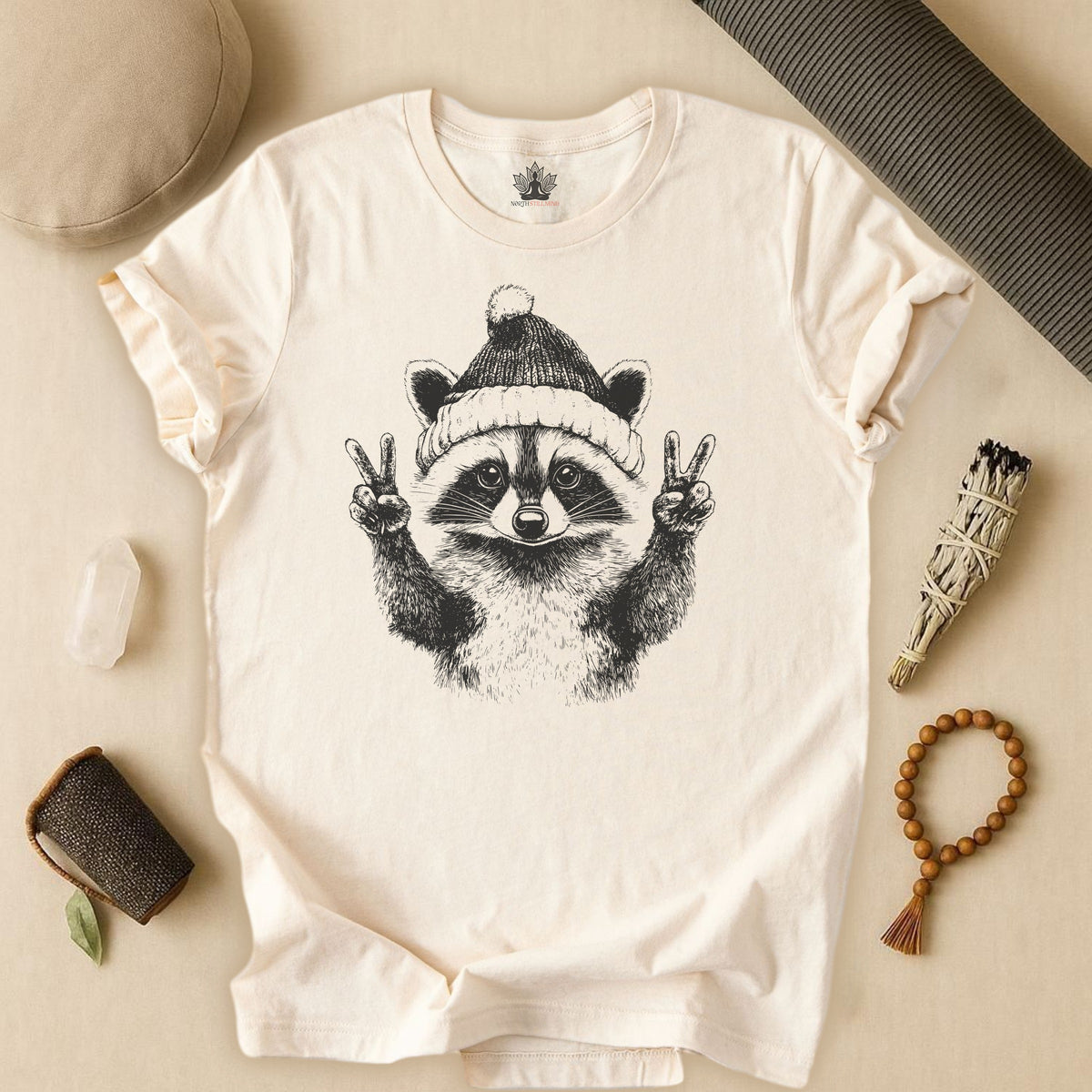 Winter Peace Raccoon Tee