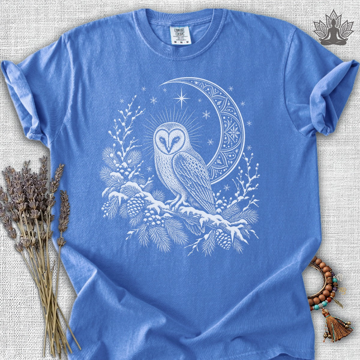 Winter Owl Mandala Moonlight Comfort Colors® Tee