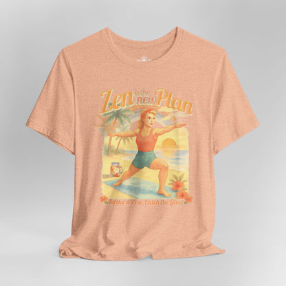 Zen is the New Plan – Retro Yoga Tee